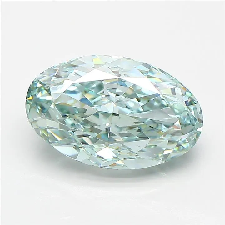 3.54ct Oval Lab Grown Diamond (Colour Fancy Intense Green, Clarity VVS2, IGI Certified)