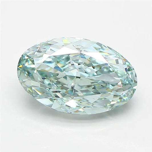 3.54ct Oval Lab Grown Diamond (Colour Fancy Intense Green, Clarity VVS2, IGI Certified)