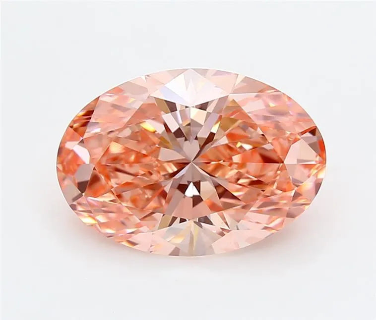 3.54ct Oval Lab Grown Diamond (Colour Fancy Vivid Pink, Clarity VVS2, IGI Certified)