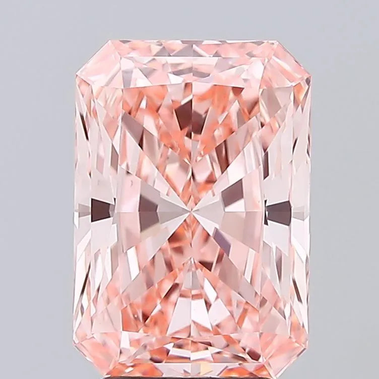 3.54ct Radiant Lab Grown Diamond (Colour Fancy Vivid Pink, Clarity VS1, IGI Certified)