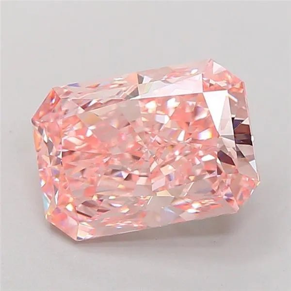 3.54ct Radiant Lab Grown Diamond (Colour Fancy Vivid Pink, Clarity VVS2, IGI Certified)
