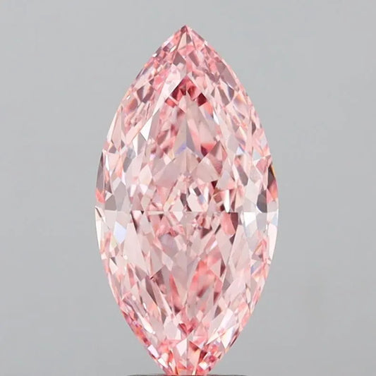 3.55ct Marquise Lab Grown Diamond (Colour Fancy Vivid Pink, Clarity VVS2, IGI Certified)