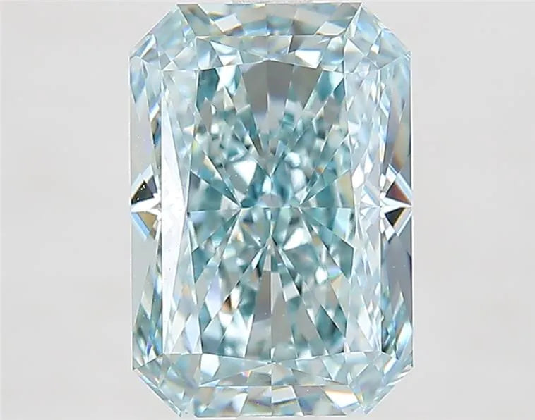 3.55ct Radiant Lab Grown Diamond (Colour Fancy Intense Green Blue, Clarity VS1, IGI Certified)