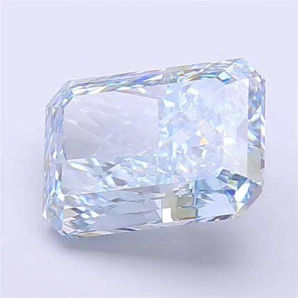 3.55ct Radiant Lab Grown Diamond (Colour Fancy Vivid Blue, Clarity VVS2, IGI Certified)