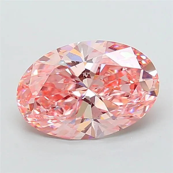 3.56ct Oval Lab Grown Diamond (Colour Fancy Vivid Pink, Clarity VS1, IGI Certified)
