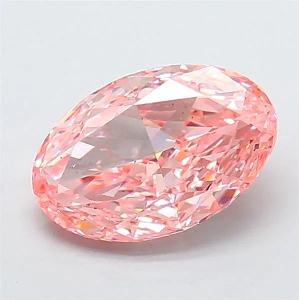 3.56ct Oval Lab Grown Diamond (Colour Fancy Vivid Pink, Clarity VS1, IGI Certified)