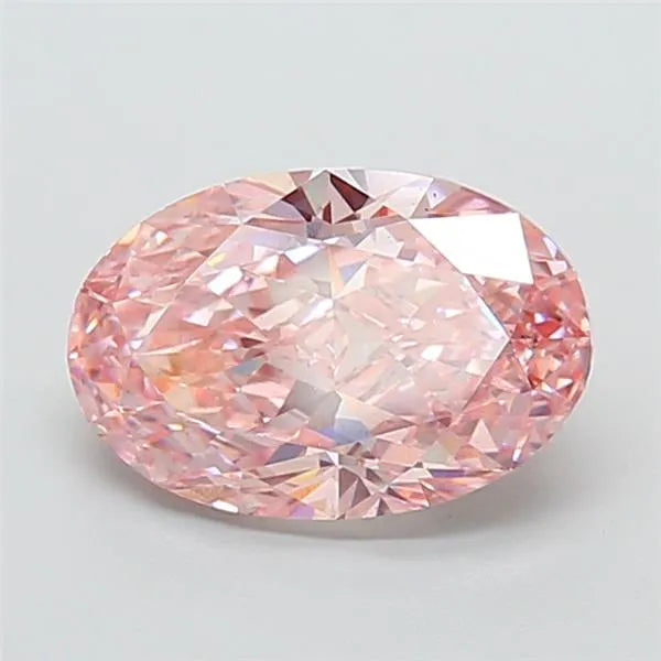 3.56ct Oval Lab Grown Diamond (Colour Fancy Vivid Pink, Clarity VS2, IGI Certified)