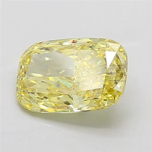 3.57ct Cushion modified Lab Grown Diamond (Colour Fancy Vivid Yellow, Clarity VS2, IGI Certified)