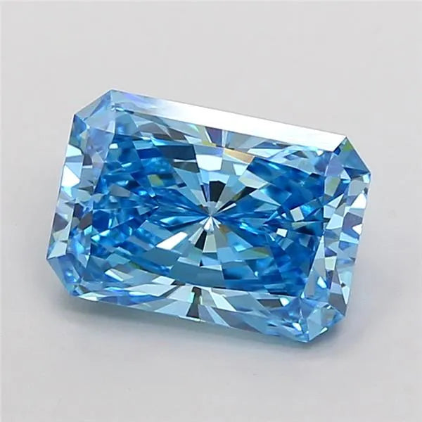 3.57ct Radiant Lab Grown Diamond (Colour Fancy Vivid Blue, Clarity VVS2, IGI Certified)