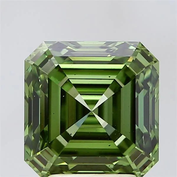 3.58ct Asscher Lab Grown Diamond (Colour Fancy Vivid Green, Clarity VS2, IGI Certified)