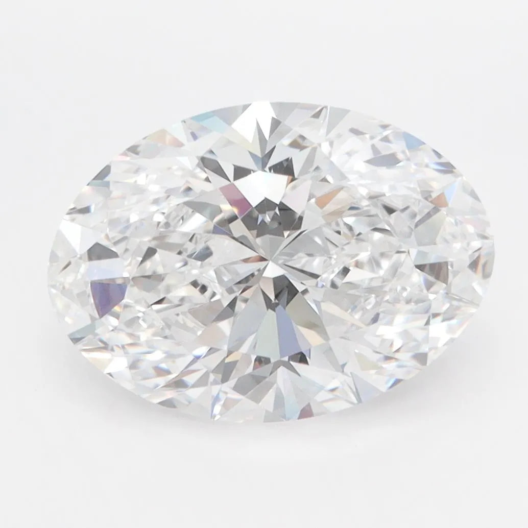 3.58ct Oval Lab Grown Diamond (Colour D, Clarity IF, IGI Certified)