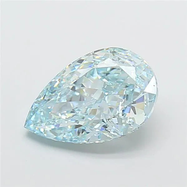 3.58ct Pear Lab Grown Diamond (Colour Fancy Intense Blue, Clarity VVS2, IGI Certified)