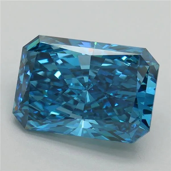 3.58ct Radiant Lab Grown Diamond (Colour Fancy Vivid Blue, Clarity VS1, IGI Certified)