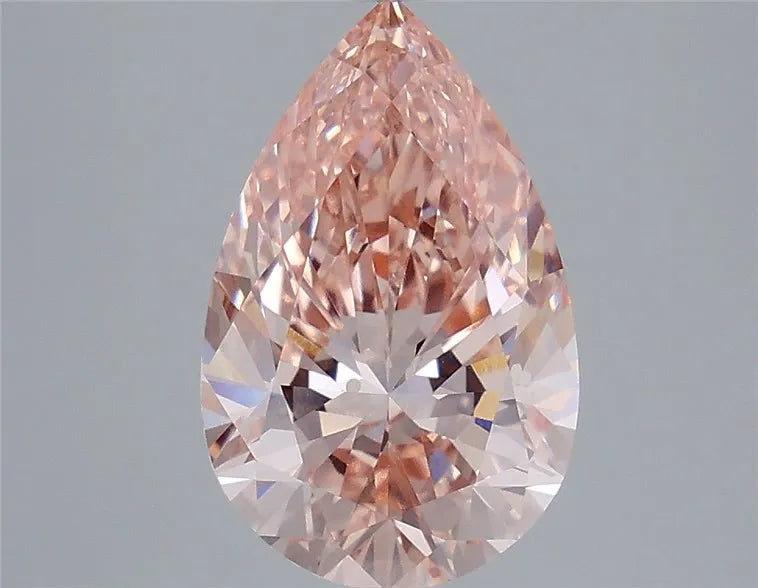 3.59ct Pear Lab Grown Diamond (Colour Fancy Intense Pink, Clarity VVS2, IGI Certified)