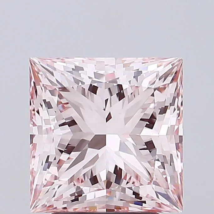 3.59ct Princess Lab Grown Diamond (Colour Fancy Pink, Clarity VVS2, IGI Certified)