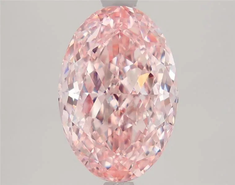 3.61ct Oval Lab Grown Diamond (Colour Fancy Vivid Pink, Clarity VS1, IGI Certified)
