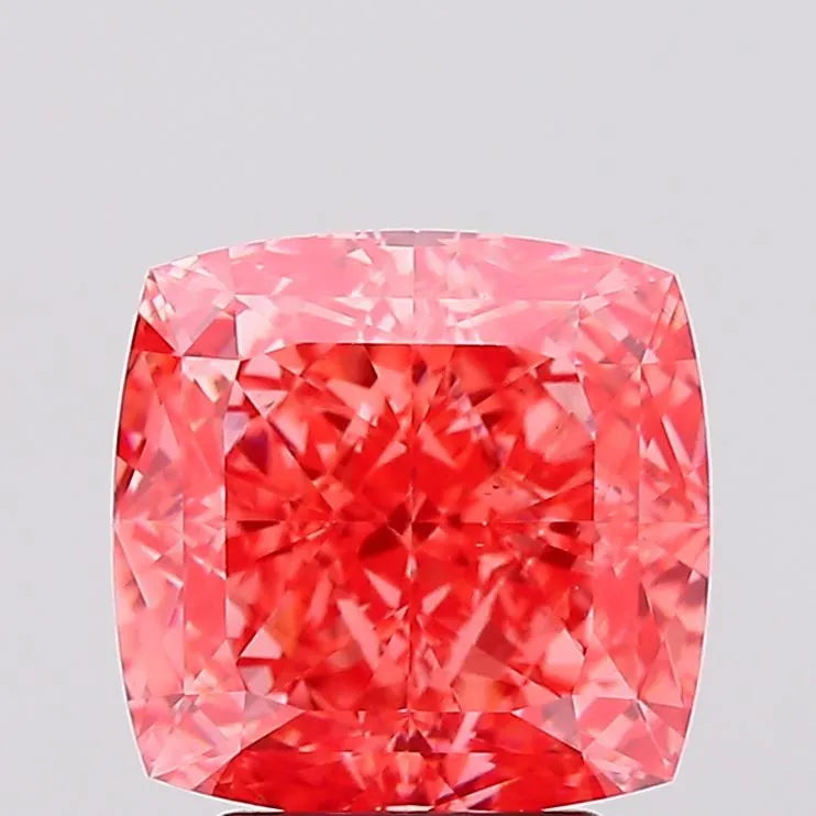 3.63ct Cushion modified Lab Grown Diamond (Colour Fancy Vivid Pink, Clarity VS1, IGI Certified)