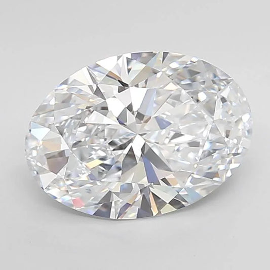 3.63ct Oval Lab Grown Diamond (Colour E, Clarity IF, Cut EX, IGI Certified)
