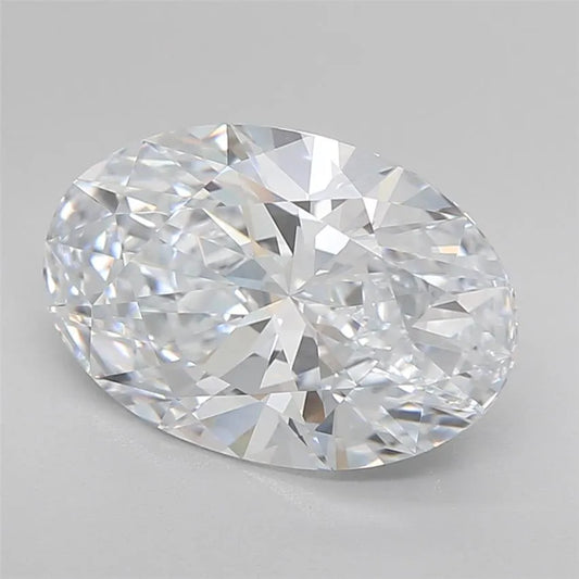 3.63ct Oval Lab Grown Diamond (Colour F, Clarity IF, Cut EX, IGI Certified)