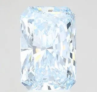 3.65ct Radiant Lab Grown Diamond (Colour Fancy Vivid Blue, Clarity VS2, IGI Certified)