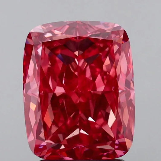 3.66ct Cushion brilliant Lab Grown Diamond (Colour Fancy Vivid Pink, Clarity VS1, IGI Certified)