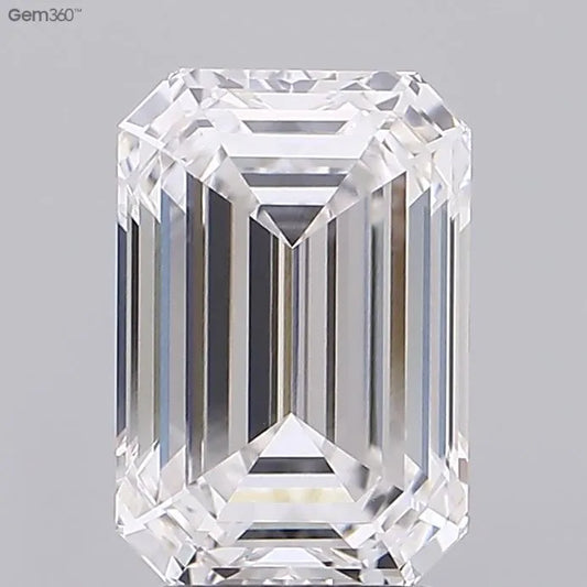 3.69ct Emerald Lab Grown Diamond (Colour F, Clarity VVS1, GIA Certified)