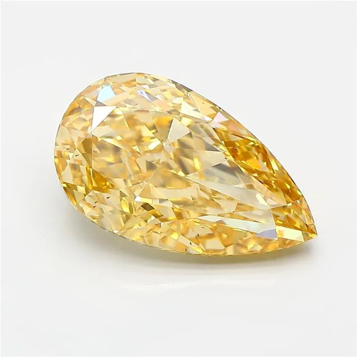 3.69ct Pear Lab Grown Diamond (Colour Fancy Intense Yellow, Clarity VS1, IGI Certified)
