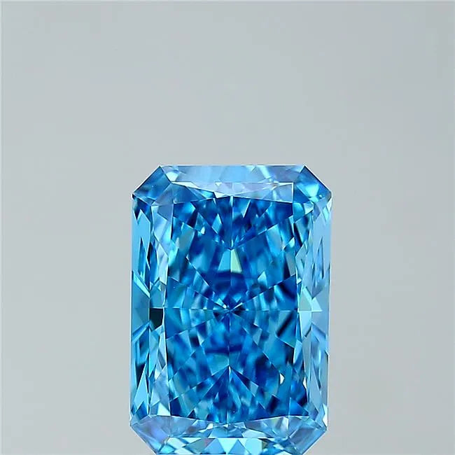 3.69ct Radiant Lab Grown Diamond (Colour Fancy Vivid Blue, Clarity VVS2, IGI Certified)
