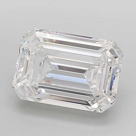3.70ct Emerald Lab Grown Diamond (Colour D, Clarity IF, Cut EX, IGI Certified)