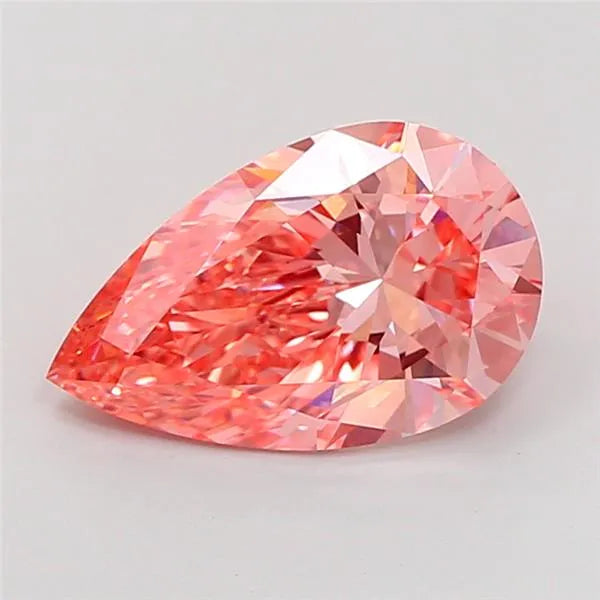 3.70ct Pear Lab Grown Diamond (Colour Fancy Vivid Pink, Clarity VVS2, IGI Certified)