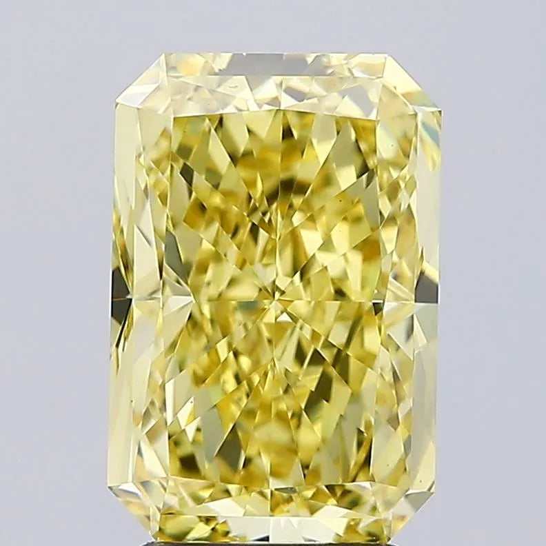 3.70ct Radiant Lab Grown Diamond (Colour Fancy Vivid Yellow, Clarity VS1, IGI Certified)