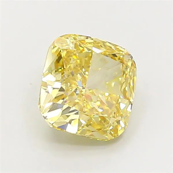 3.71ct Cushion modified Lab Grown Diamond (Colour Fancy Light Yellow, Clarity VS1, IGI Certified)