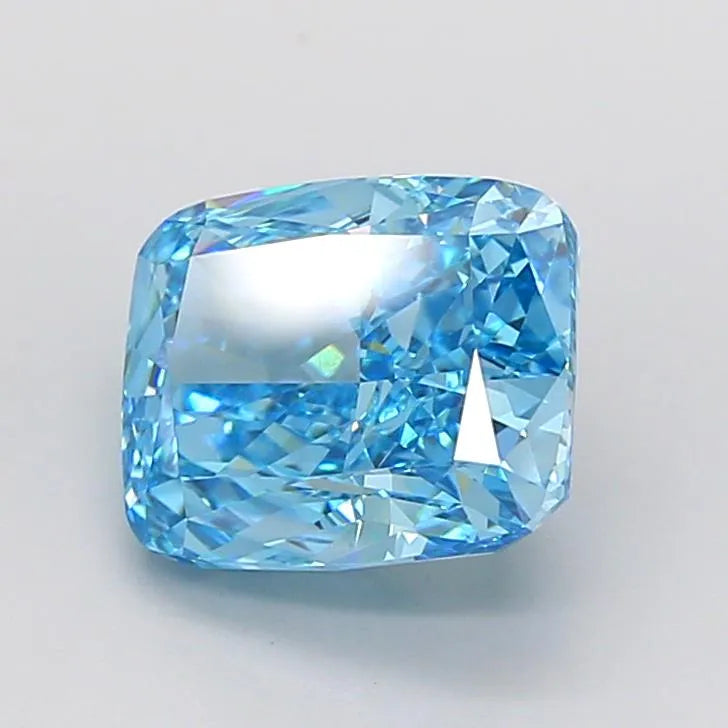 3.71ct Cushion modified Lab Grown Diamond (Colour Fancy Vivid Blue, Clarity VS1, IGI Certified)