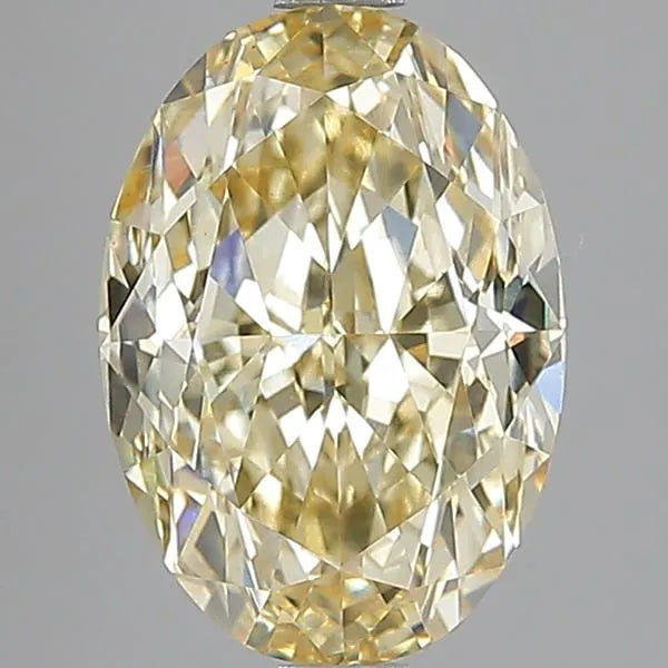 3.72ct Oval Lab Grown Diamond (Colour Fancy Yellow, Clarity VS1, IGI Certified)