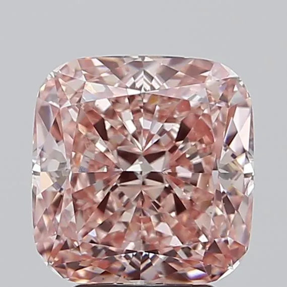 3.73ct Cushion modified Lab Grown Diamond (Colour Fancy Intense Pink, Clarity VS1, IGI Certified)