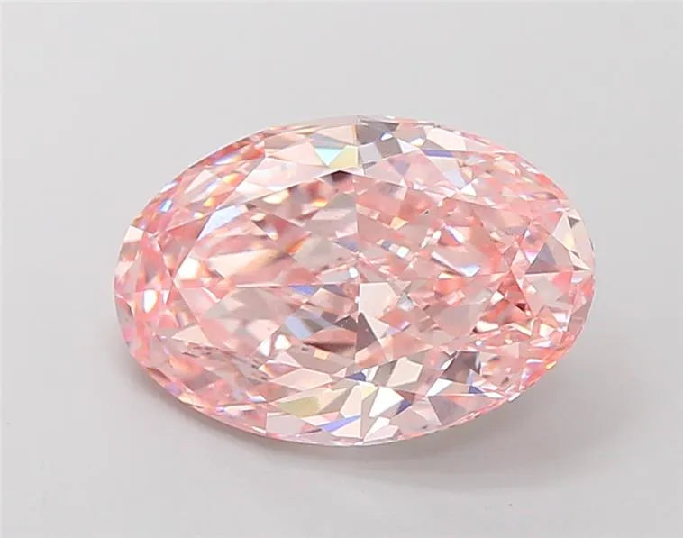3.74ct Oval Lab Grown Diamond (Colour Fancy Intense Pink, Clarity VS1, IGI Certified)