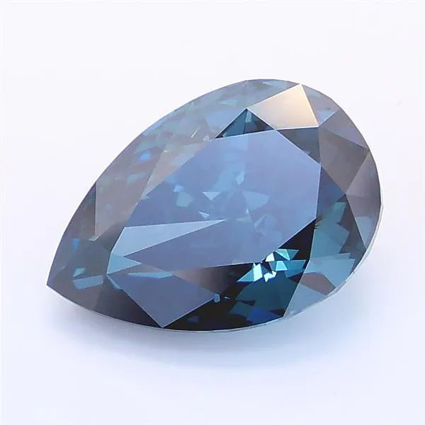 3.74ct Pear Lab Grown Diamond (Colour Fancy Deep Blue, Clarity VVS2, IGI Certified)