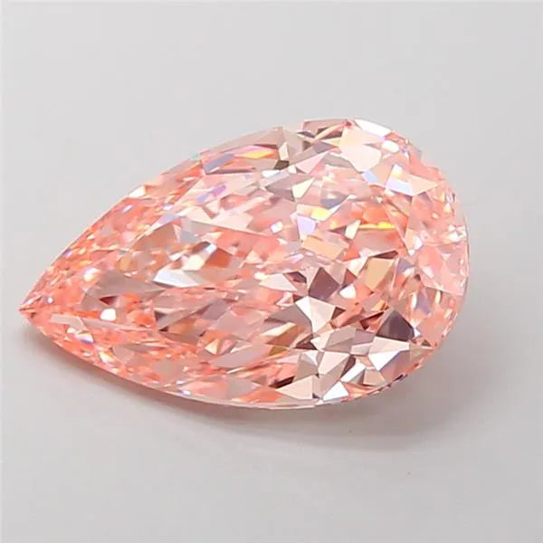 3.74ct Pear Lab Grown Diamond (Colour Fancy Vivid Pink, Clarity VVS2, IGI Certified)