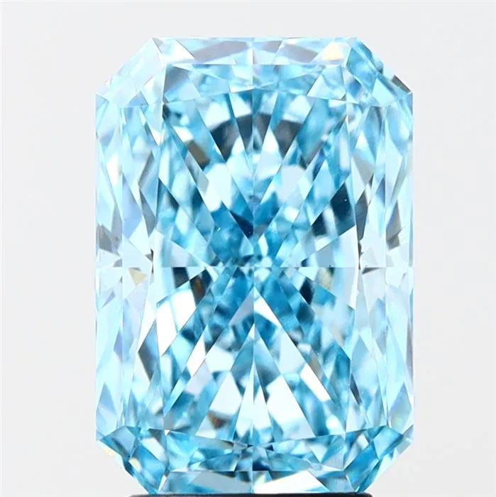 3.74ct Radiant Lab Grown Diamond (Colour Fancy Vivid Blue, Clarity VS1, IGI Certified)