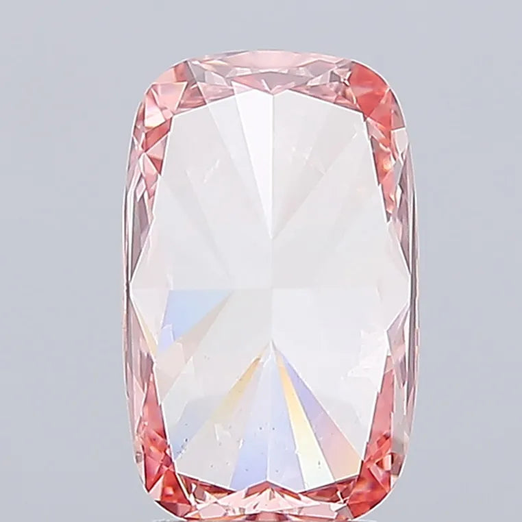 3.75ct Cushion modified Lab Grown Diamond (Colour Fancy Vivid Pink, Clarity VS1, IGI Certified)