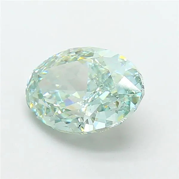 3.75ct Oval Lab Grown Diamond (Colour Fancy Intense Green, Clarity VS1, IGI Certified)