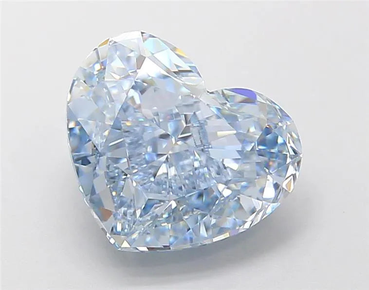 3.76ct Heart Lab Grown Diamond (Colour Fancy Blue, Clarity VVS2, IGI Certified)
