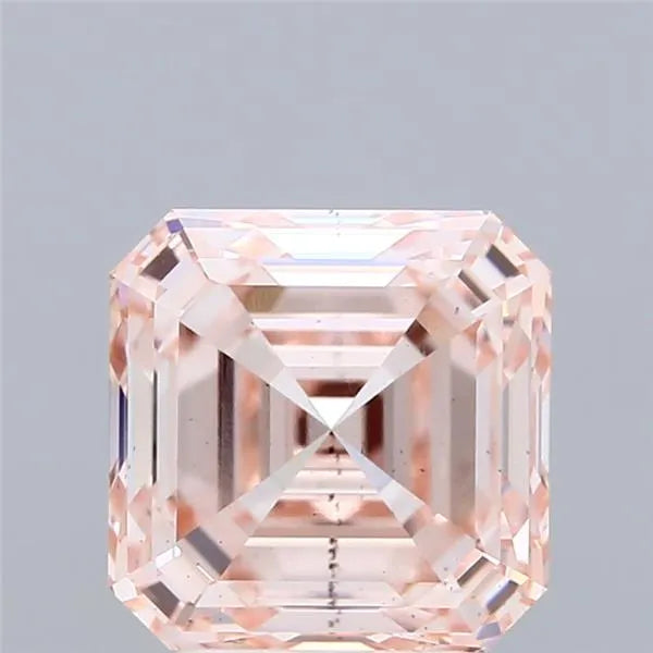 3.76ct Square emerald Lab Grown Diamond (Colour Fancy Intense Pink, Clarity SI1, IGI Certified)