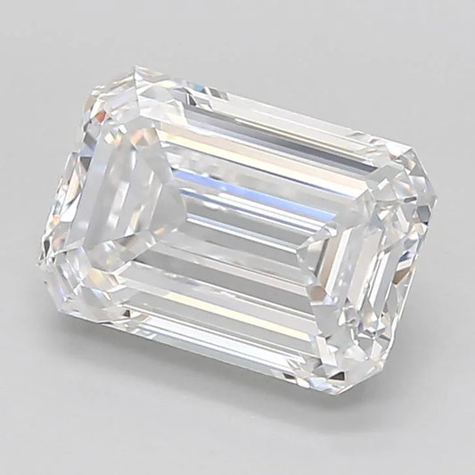 3.77ct Emerald Lab Grown Diamond (Colour D, Clarity IF, Cut EX, IGI Certified)