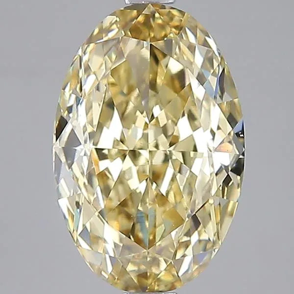 3.78ct Oval Lab Grown Diamond (Colour Fancy Intense Yellow, Clarity VVS2, IGI Certified)