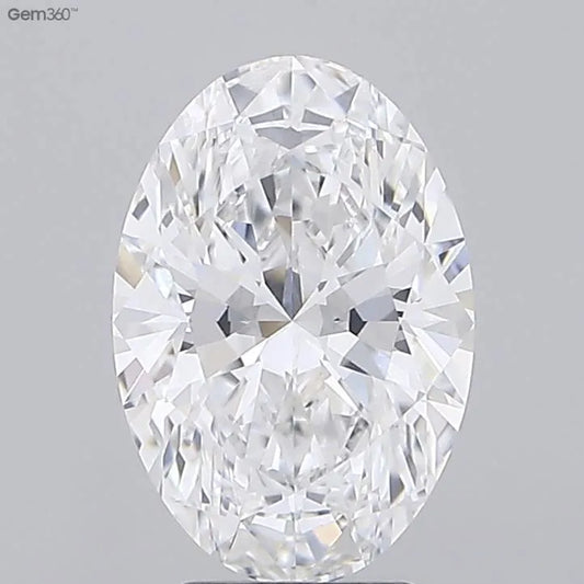 3.79ct Oval Lab Grown Diamond (Colour D, Clarity VVS2, IGI Certified)