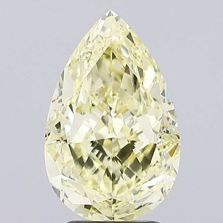 3.79ct Pear Lab Grown Diamond (Colour Fancy Light Yellow, Clarity VVS2, IGI Certified)