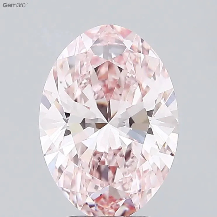 3.80ct Oval Lab Grown Diamond (Colour Fancy Intense Pink, Clarity VS1, IGI Certified)