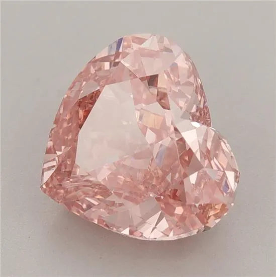 3.81ct Heart Lab Grown Diamond (Colour Fancy Vivid Pink, Clarity VS1, IGI Certified)