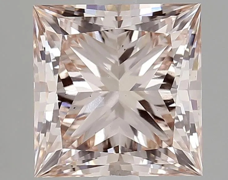 3.83ct Princess Lab Grown Diamond (Colour Fancy Intense Brownish Pink, Clarity VS2, IGI Certified)